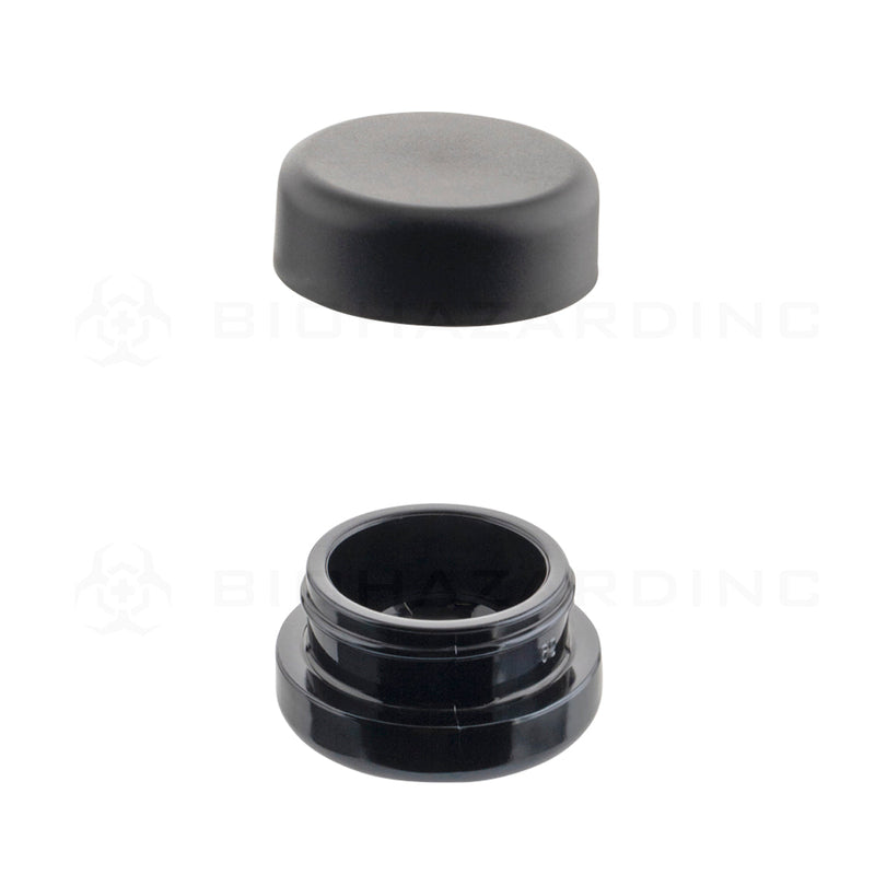 Child Resistant | Thick Round Base + Matte Black Cap | 7mL - Black - 160 Count - dispensary supplies