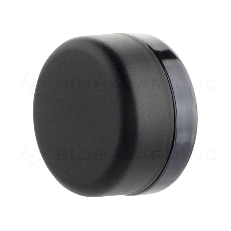 Child Resistant | Thick Round Base + Matte Black Cap | 7mL - Black - 160 Count - dispensary supplies