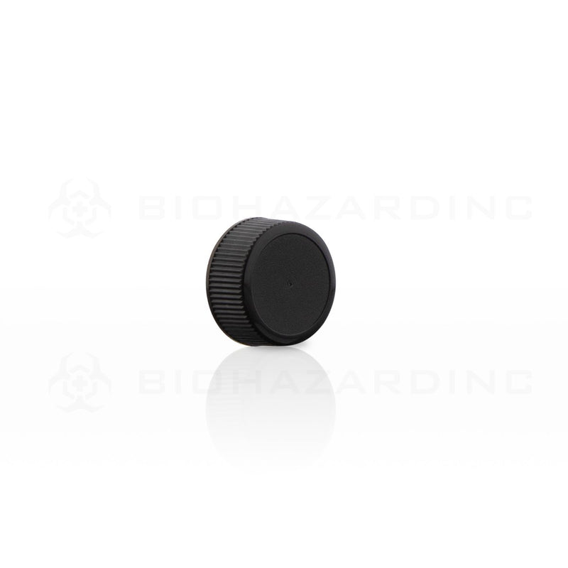 Black Polypropylene Plastic Cap | 22mm