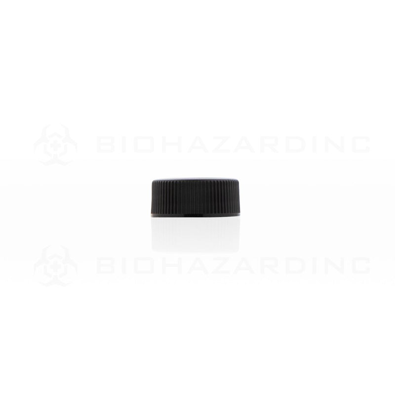 Black Polypropylene Plastic Cap | 22mm