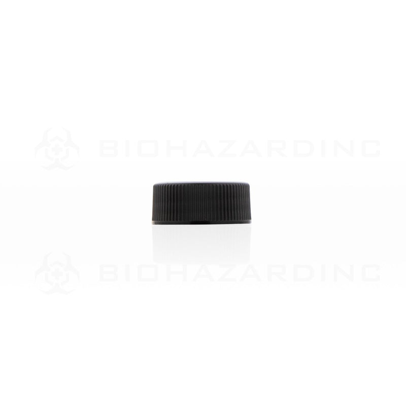 Black Polypropylene Plastic Cap | 24mm