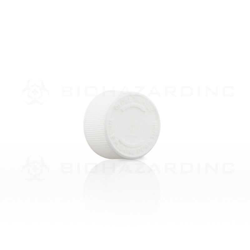 White Plastic Cap | 24mm | Child Proof