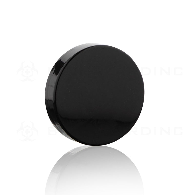 Black Gloss Smooth Skirt Plastic Cap | 43mm