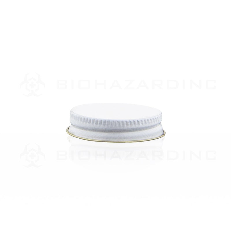 White Metal Lids with Plastisol Liner | 43mm