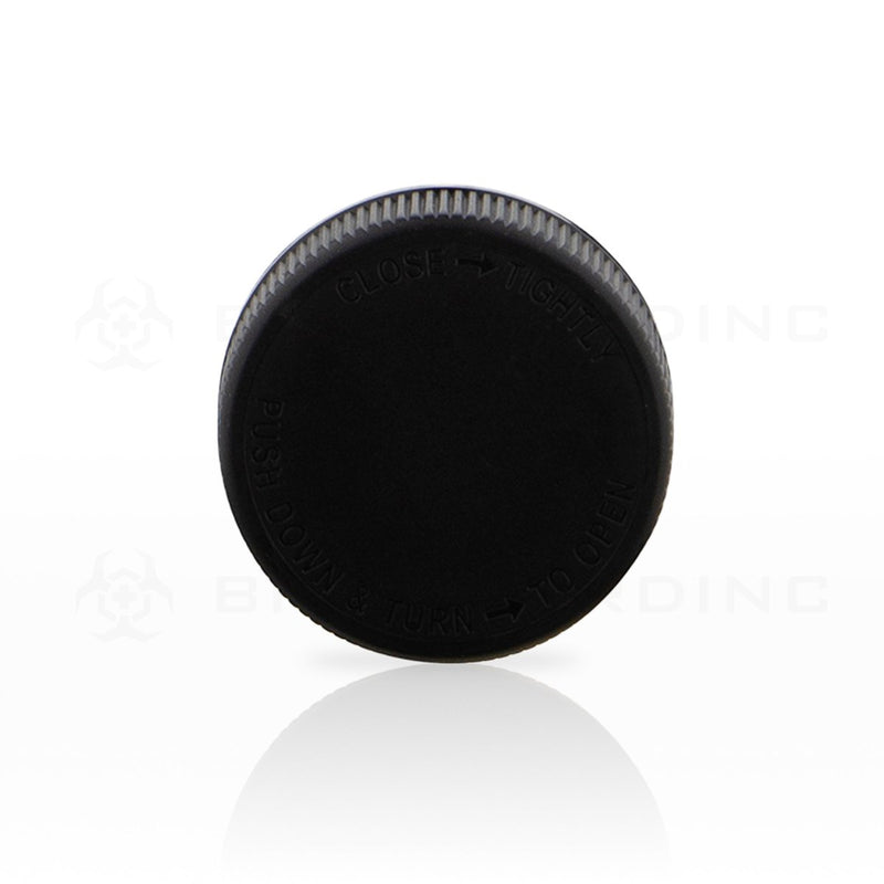 Black Polypropylene Plastic Cap | 45mm | Child Resistant