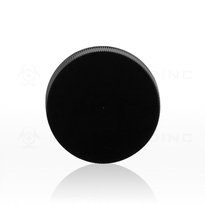 Black Plastic Ribbed Cap | 53mm