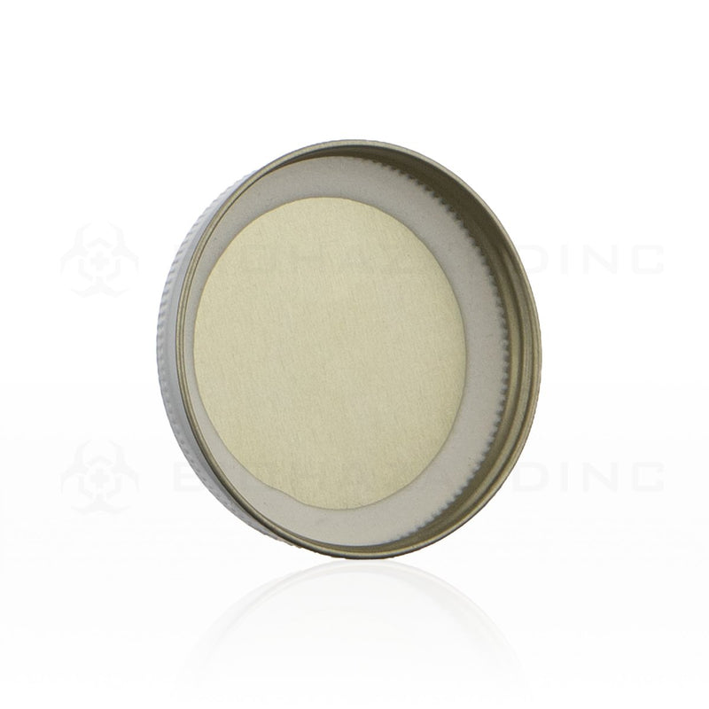 White Metal Lid with Plastisol Liner | 63mm