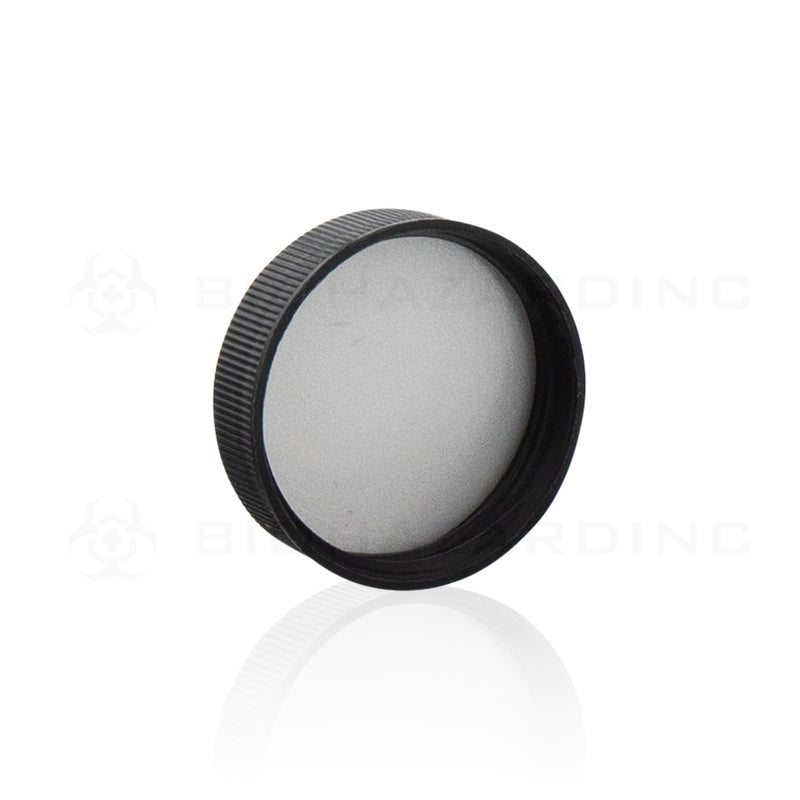 Matte Black Plastic Ribbed Cap | 38mm