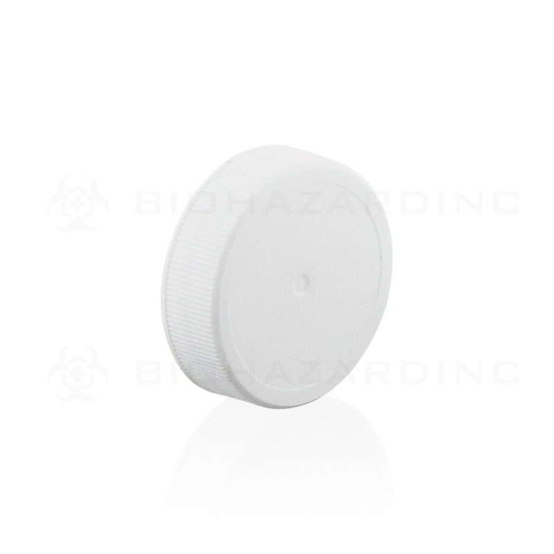 Matte White Plastic Ribbed Cap | 38mm