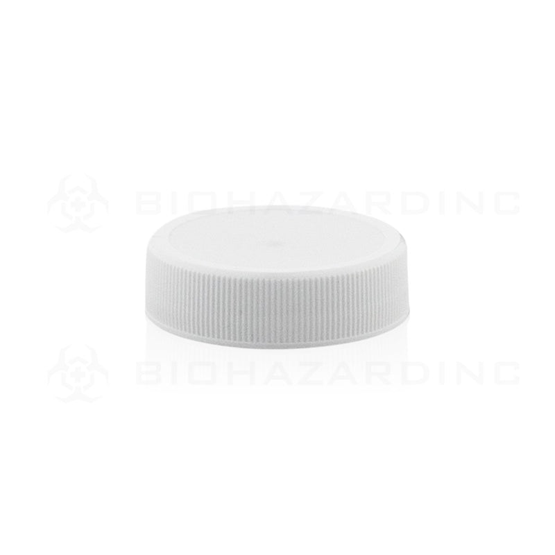 Matte White Plastic Ribbed Cap | 38mm