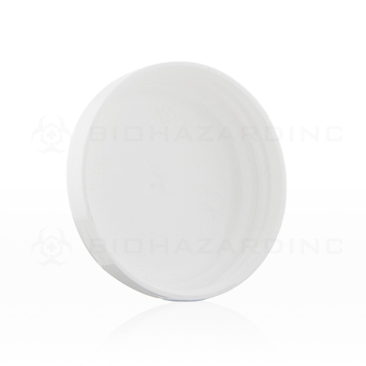 White Gloss Unlined Plastic Half Dome Cap | 58mm