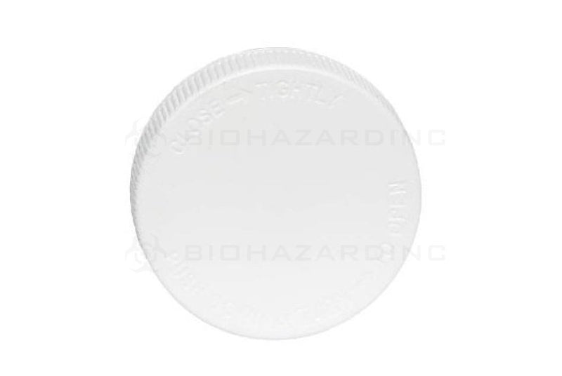 70Mm Plastic Cr Cap - White Debossed