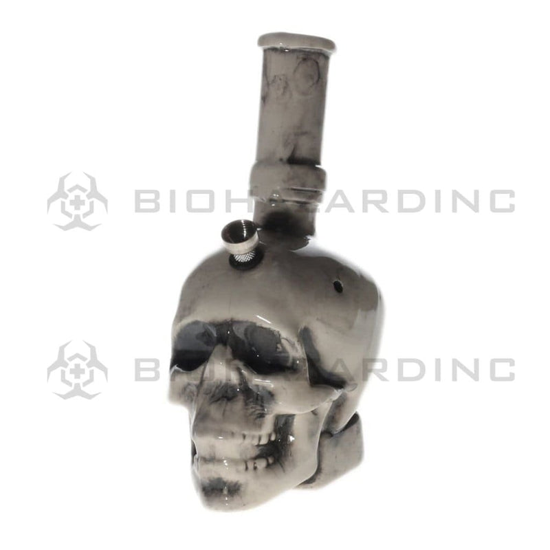 Biohazard Inc Ceramic Bong 8.5" Skull With Tube Ceramic Water Pipe