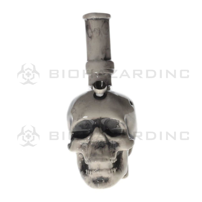 Biohazard Inc Ceramic Bong 8.5" Skull With Tube Ceramic Water Pipe