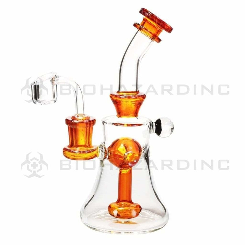 Biohazard Inc Glass Dab Rig 8" Banger Hanger Straight w/ Banger - Queen Bee