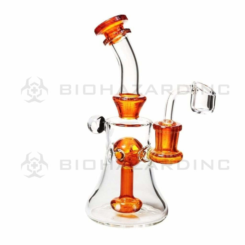 Biohazard Inc Glass Dab Rig 8" Banger Hanger Straight w/ Banger - Queen Bee