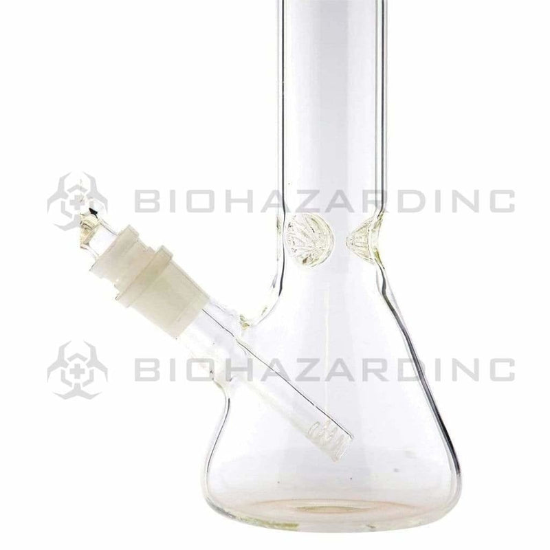 Biohazard Inc Glass Bong 8" Beaker Bong w/ Ice Pinch - Caramel Trim