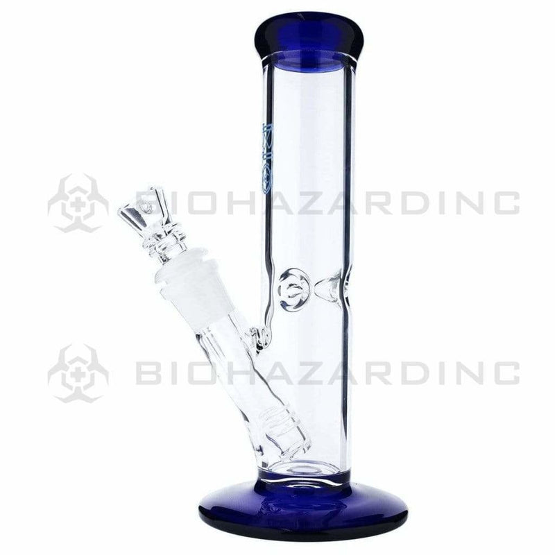 Bio Glass Glass Bong 8" BIO 38mm Straight - Blue Trim