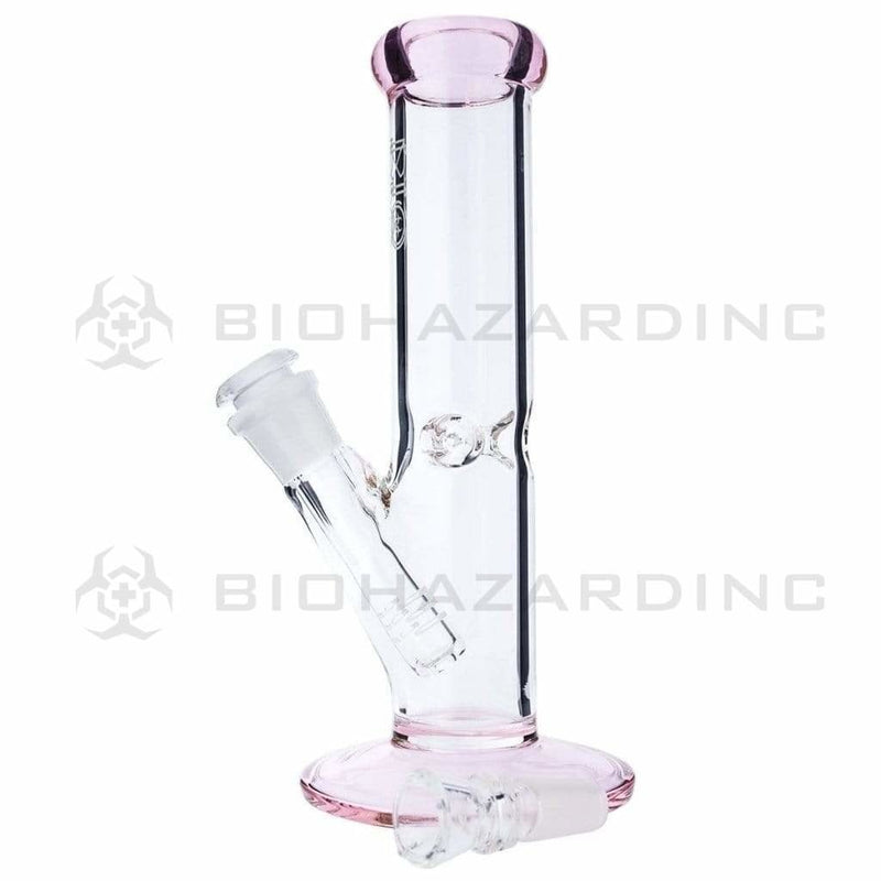 Bio Glass Glass Bong 8" BIO 38mm Straight - Pink Trim