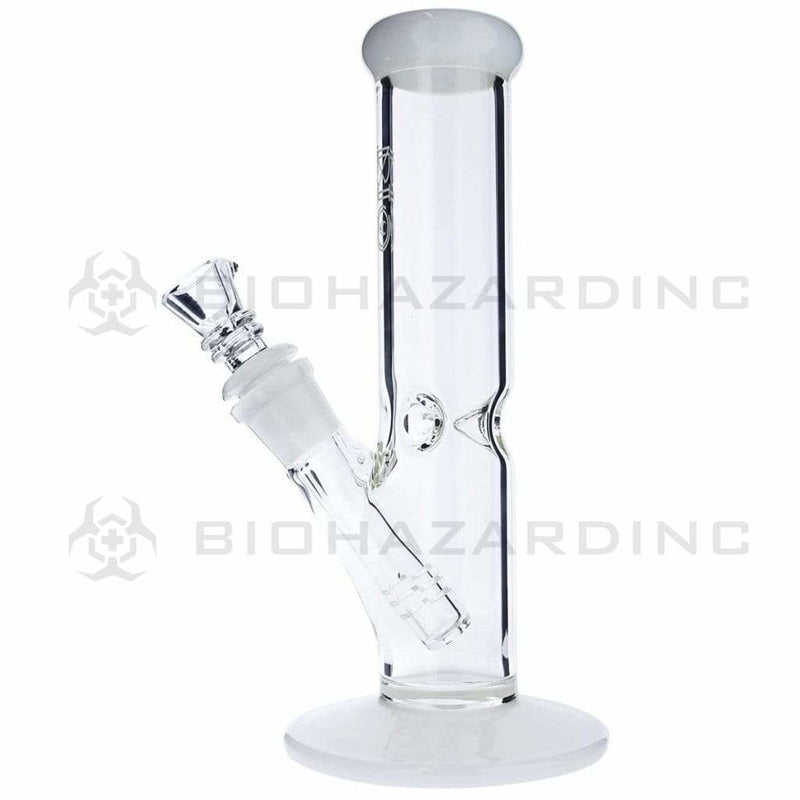 Bio Glass Glass Bong 8" BIO 38mm Straight - White Trim