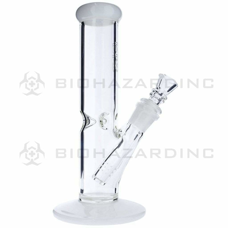 Bio Glass Glass Bong 8" BIO 38mm Straight - White Trim