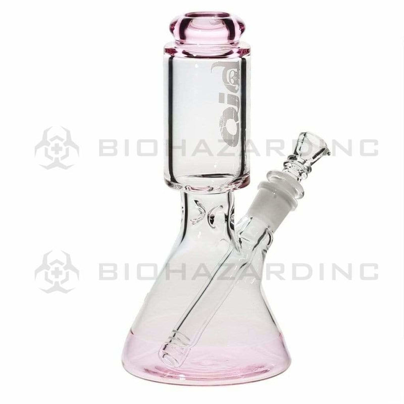 Bio Glass Glass Bong 8" BIO 50mm-25mm Beaker Water Pipe - Pink