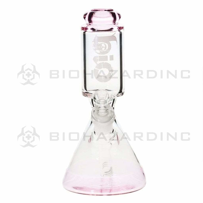 Bio Glass Glass Bong 8" BIO 50mm-25mm Beaker Water Pipe - Pink