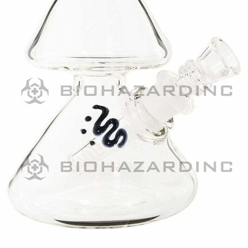 Bio Glass Glass Bong 8" BIO Double Beaker Bong - Black / Gold