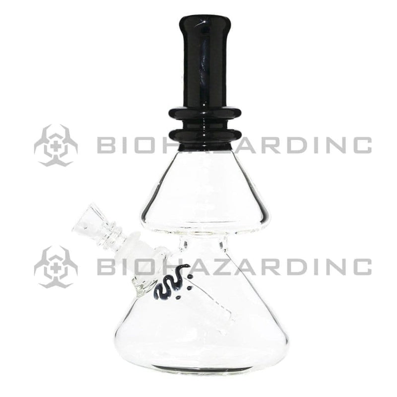 Bio Glass Glass Bong 8" BIO Double Beaker Bong - Black / Gold