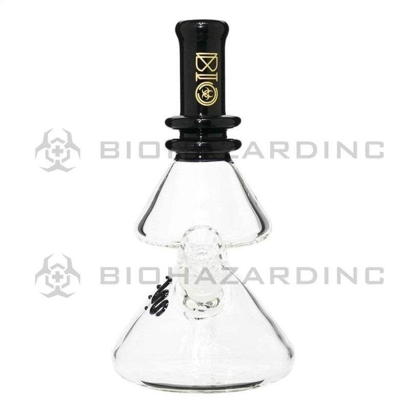 Bio Glass Glass Bong 8" BIO Double Beaker Bong - Black / Gold