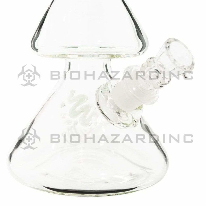 Bio Glass Glass Bong 8" BIO Double Beaker Bong - Jade Green / Silver