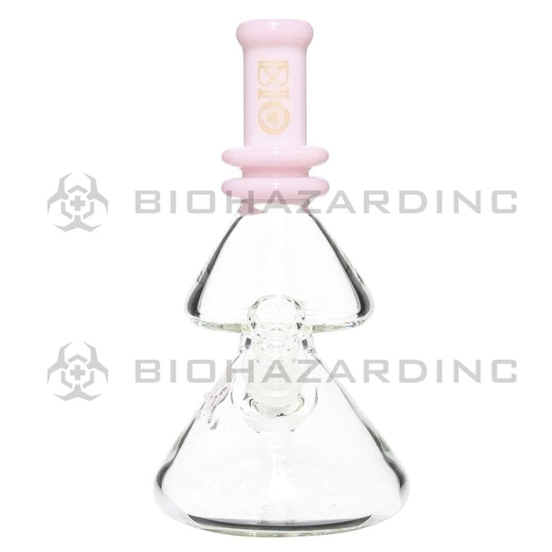 Bio Glass Glass Bong 8" BIO Double Beaker Bong - Pink / Gold