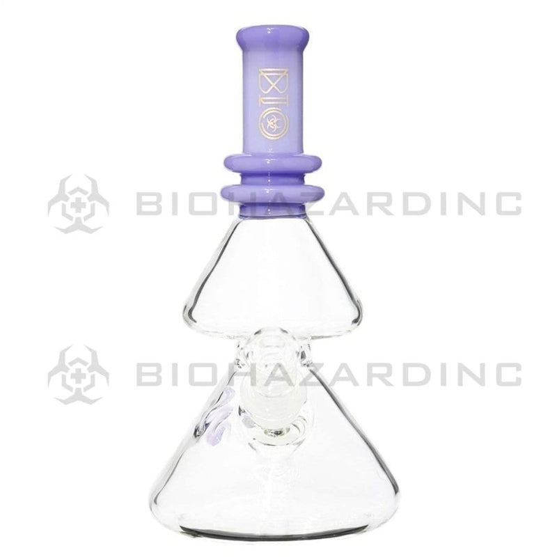 Bio Glass Glass Bong 8" BIO Double Beaker Bong - Purple / Gold