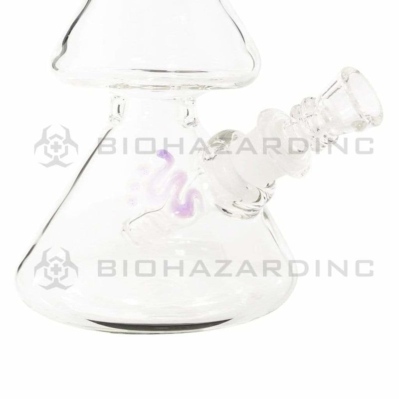 Bio Glass Glass Bong 8" BIO Double Beaker Bong - Purple / Gold