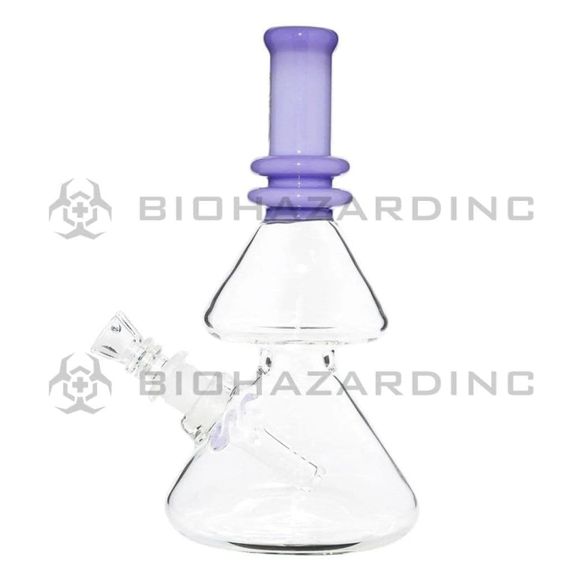 Bio Glass Glass Bong 8" BIO Double Beaker Bong - Purple / Gold