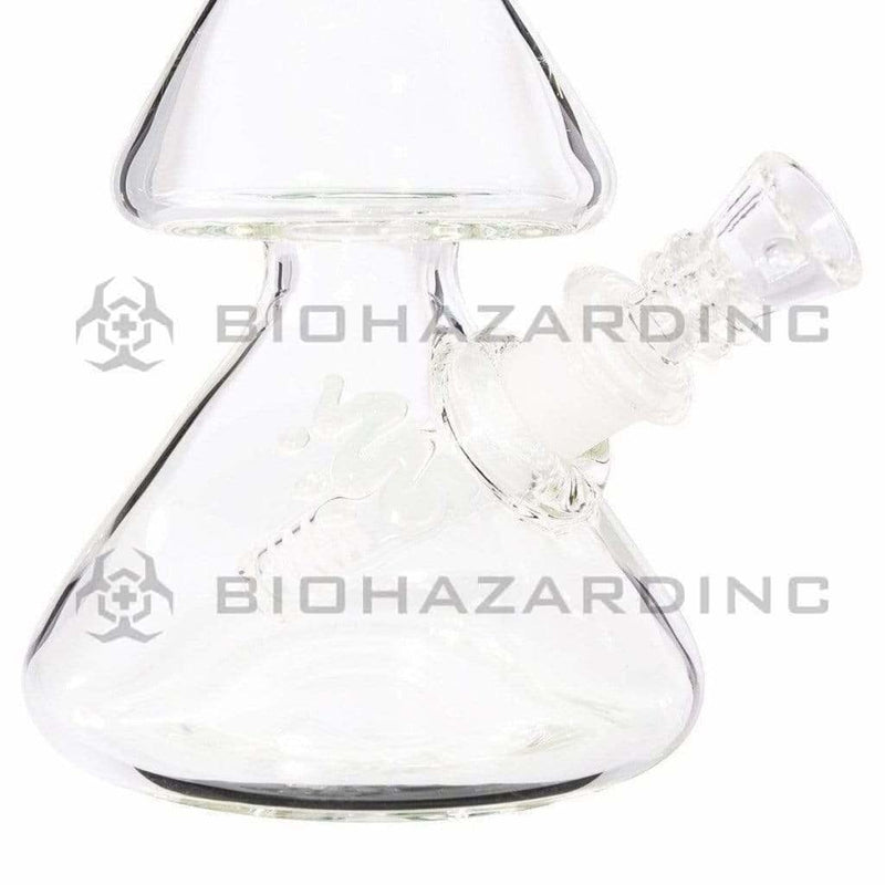 Bio Glass Glass Bong 8" BIO Double Beaker Bong - White / Gold