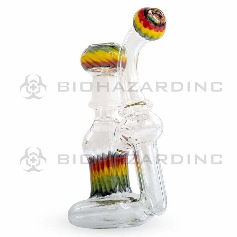 Biohazard Inc Glass Dab Rig 8" Dab Rig Recycler 19mm - Rasta