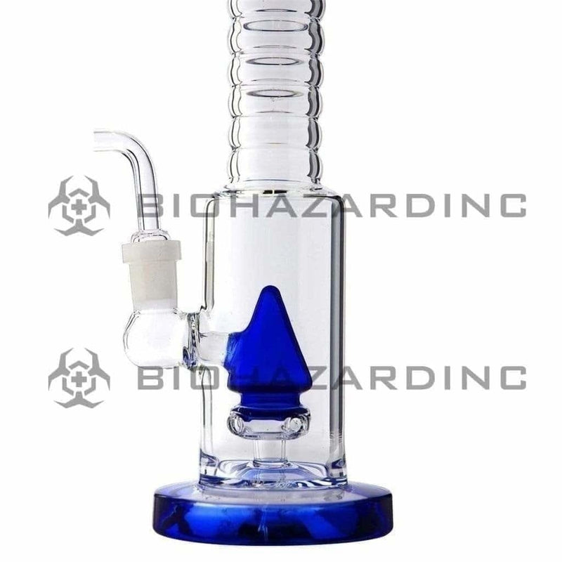 Biohazard Inc Glass Dab Rig 8" Dab Rig w/ Cone Perc & Banger - Blue