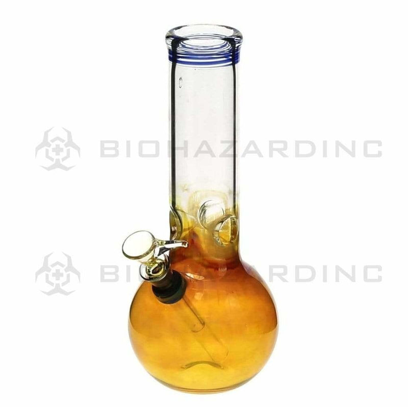 Biohazard Inc Glass Bong 8" Fumed Bubble Water Pipe w/ Slide