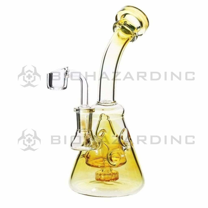 Biohazard Inc Glass Dab Rig 8" Fumed Showerhead Banger Hanger Beaker w/ Banger