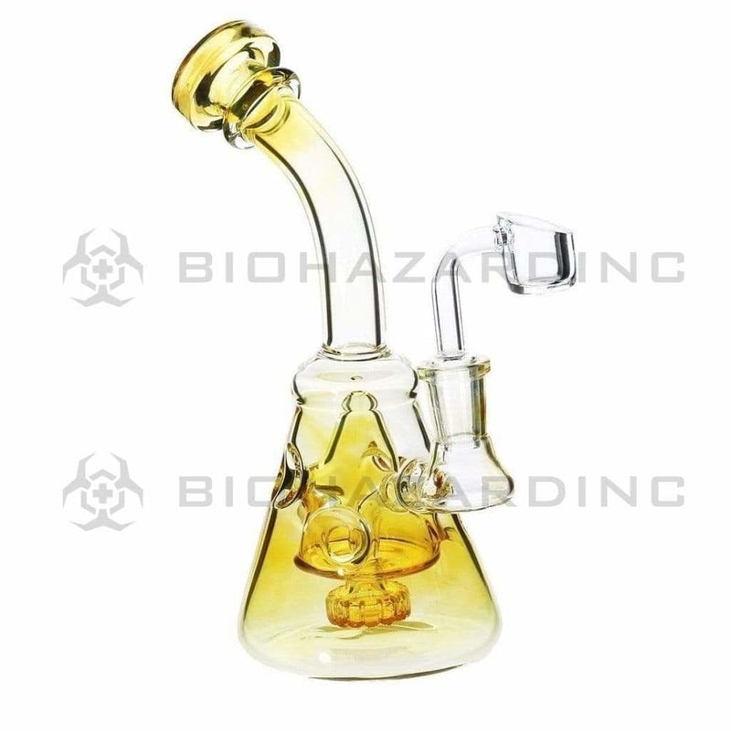 Biohazard Inc Glass Dab Rig 8" Fumed Showerhead Banger Hanger Beaker w/ Banger