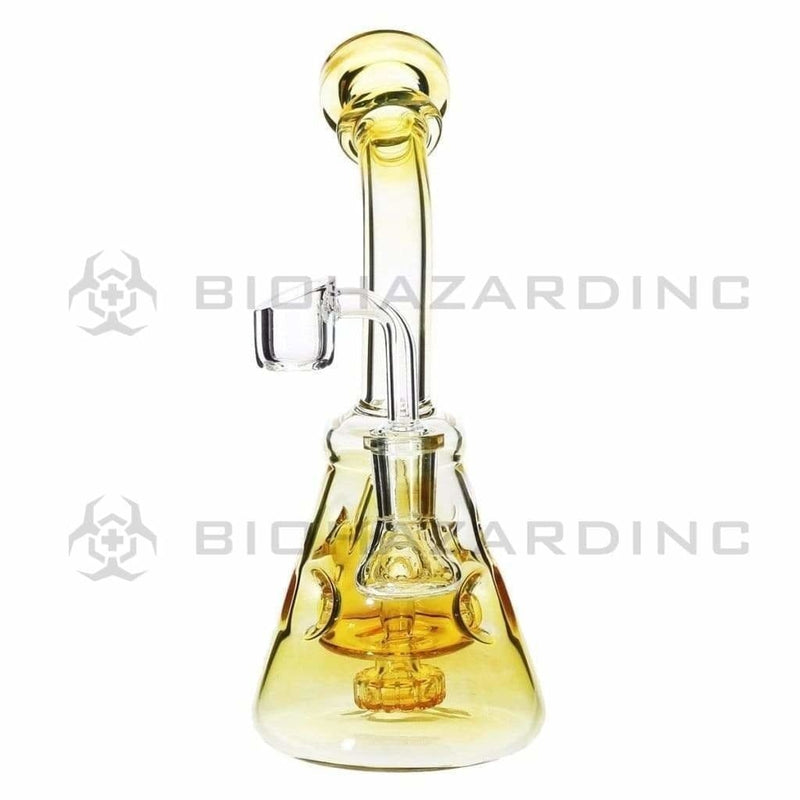 Biohazard Inc Glass Dab Rig 8" Fumed Showerhead Banger Hanger Beaker w/ Banger