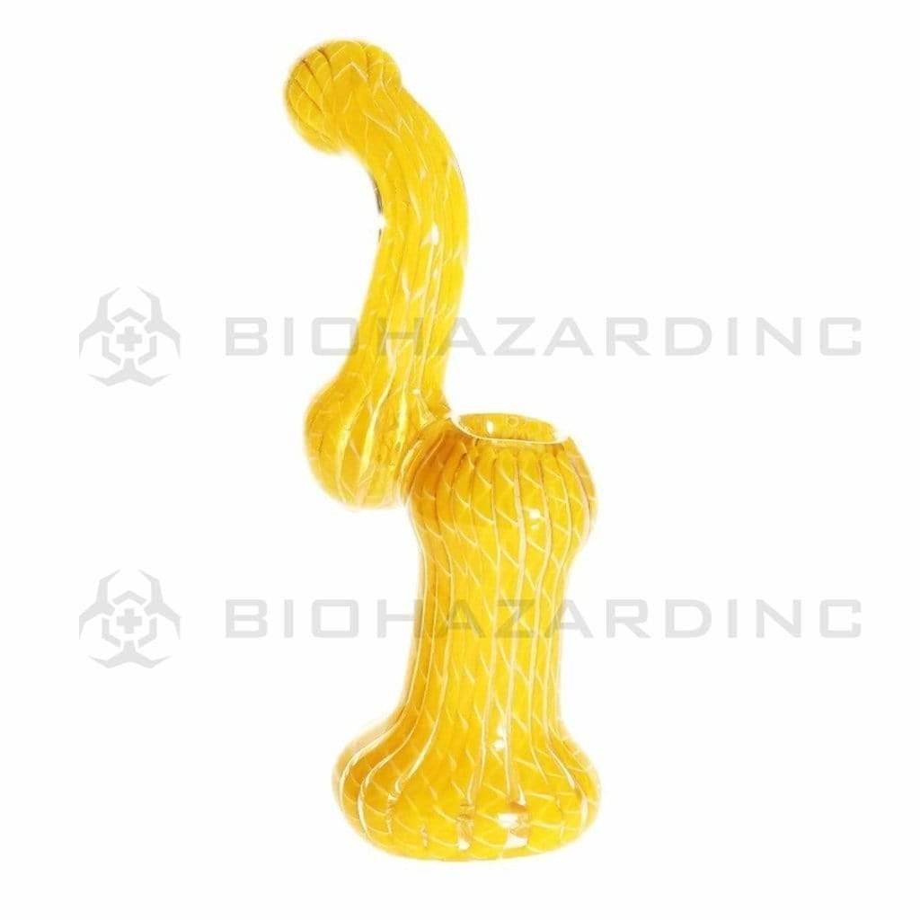 Biohazard Inc Glass Bubbler 8" Latticino Sherlock Bubbler - Assorted Colors