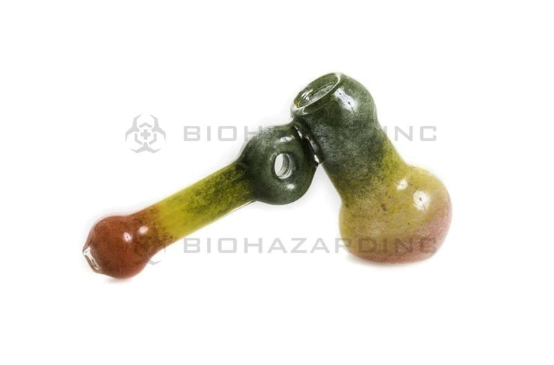 Biohazard Inc Glass Bubbler 8" Rasta Frit Hammer Bubbler