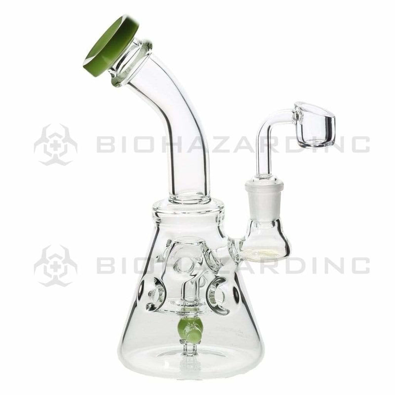 Biohazard Inc Glass Dab Rig 8" Spinner Banger Hanger Beaker w/ Banger - Slyme