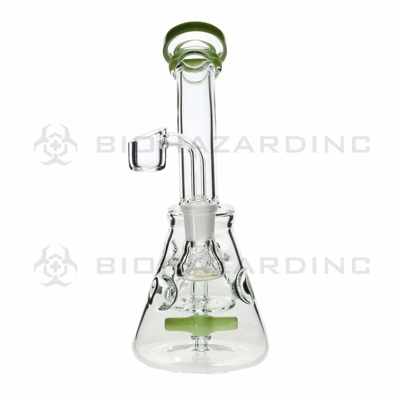 Biohazard Inc Glass Dab Rig 8" Spinner Banger Hanger Beaker w/ Banger - Slyme