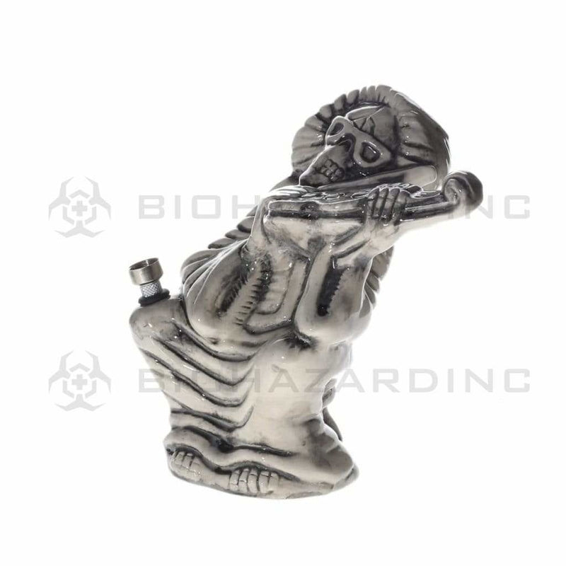 Biohazard Inc Ceramic Bong 8" The Skeleton Violinist Ceramic Water Pipe