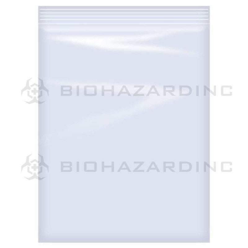 Biohazard Inc Storage Bag 8" x 10" Zip Lock Baggie - 1,000 Count