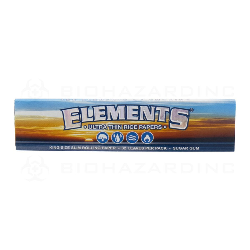 Elements® | Ultra Thin Rice King Slim Rolling Papers | 50 Count