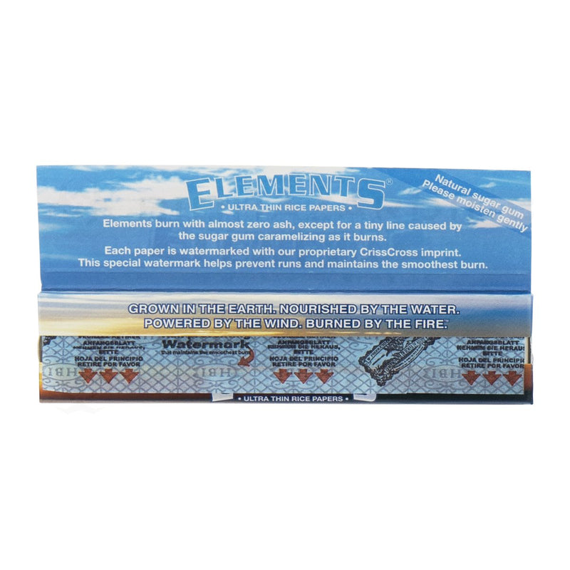 Elements® | Ultra Thin Rice King Slim Rolling Papers | 50 Count